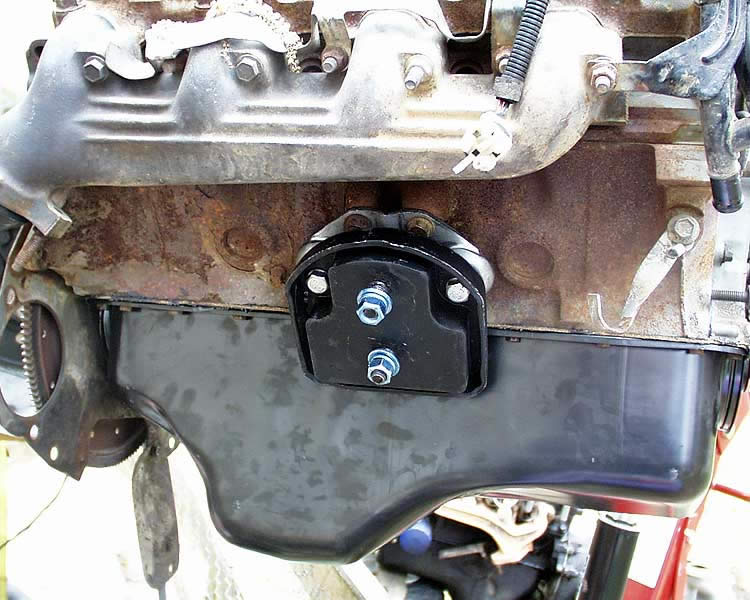The truck 460 mount bolted to the engine block